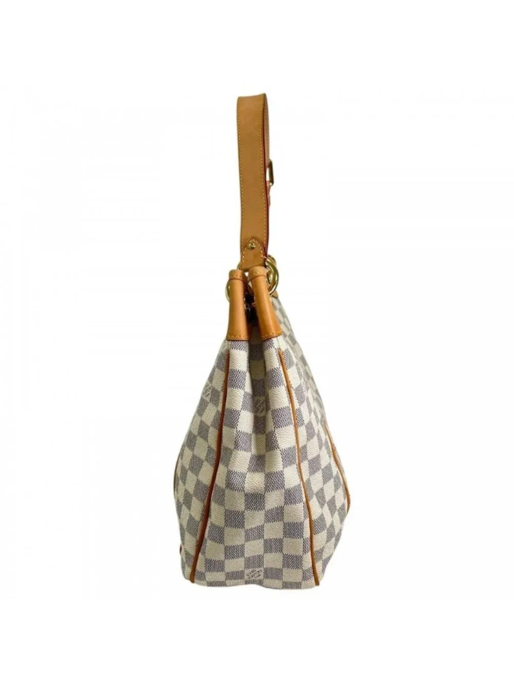 Louis Vuitton Shoulder Bag Galleria PM Damier Azur Canvas White Gold